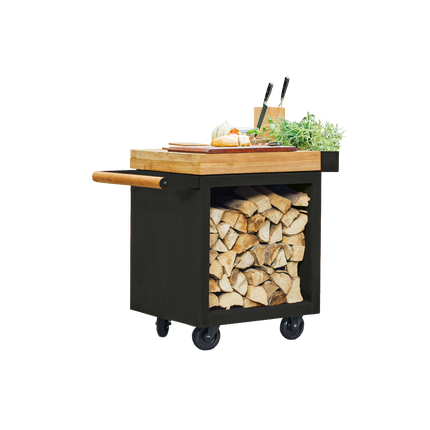 OFYR Mise en place Table Pro 65 Black-Teak Wood