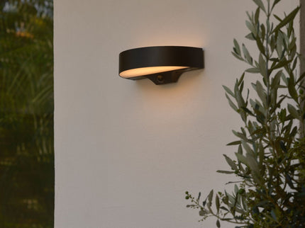 Nordlux Solar-Wandleuchte Monay Round Schwarz