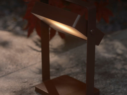 Nordlux Solar-Tischleuchte Saulio LED Braun