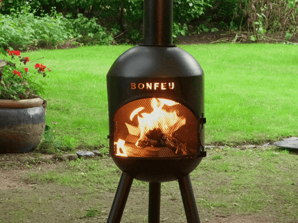 BonFeu BonSolo zwart tuinhaard sfeer foto tuin
