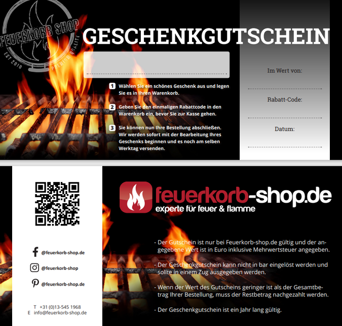 Geschenkgutschein (alle Beträge möglich)