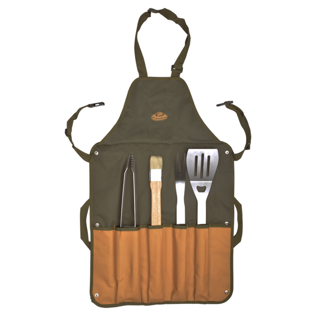 Esschert Schürze mit 4-teiliger BBQ Werkzeugset