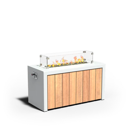 FORNO BRANN met Houtdecoratie Wit-VBAW5 (1129x525x600) - VBAW5 (1129x525x600)