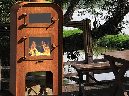 FORNO Tuinhaard Gap + Deur + Pizzaoven CortenStaal