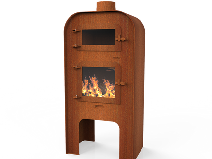 FORNO Tuinhaard Gap XL + Deur + Pizzaoven CortenStaal