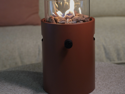 Happy Cocooning Tischfeuer Lumi Steel rot