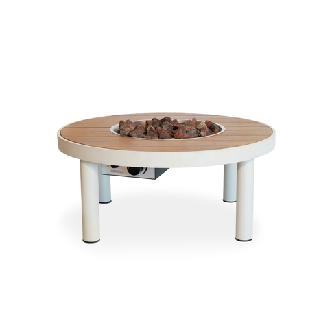 Happy Cocooning Feuertisch Riviera 80 oyster beige
