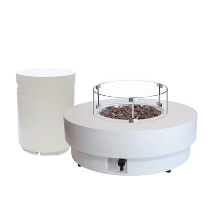 Happy Cocooning Feuertisch-Set Estate 105 Oyster Beige
