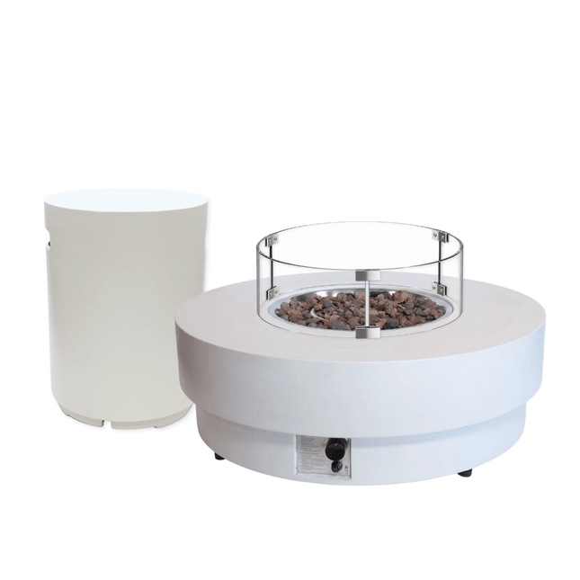 Happy Cocooning Feuertisch-Set Estate 105 Oyster Beige