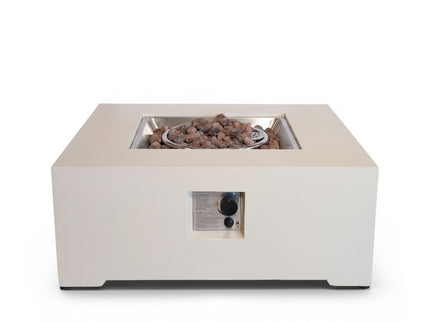 Happy Cocooning Feuertisch-Set Estate Square 88 Oyster Beige