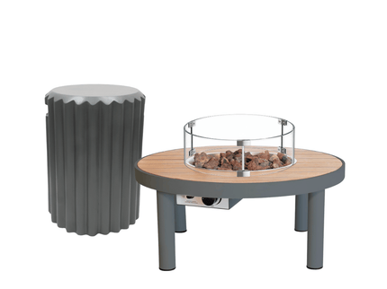 Happy Cocooning Feuertisch-Set Riviera 80 anthrazit