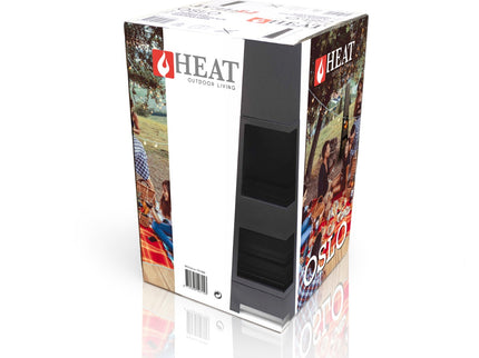 HEAT Oslo Terrassenofen mit Holzlager