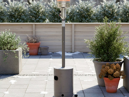 HEAT Gas-Terrassenheizer Solvarme Grau 50 mbar