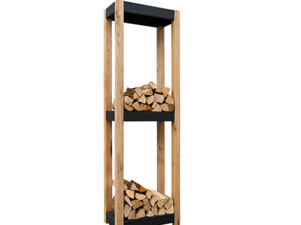 Quoco Houtopslag Cremagliera Donkergrijs 225x70cm