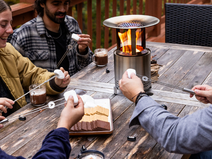 Solo Stove Mesa XL Warmte Deflector RVS sfeerfoto