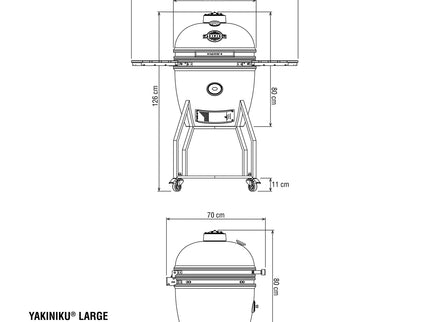 YAKINIKU Kamado Grill LARGE Basic - Black Edition