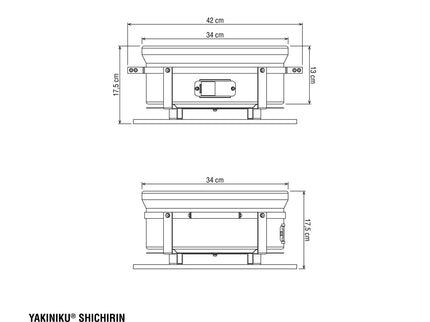 YAKINIKU tafelgrill Shichirin MEDIUM rond