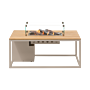 Cosi Feuertisch Cosiloft 120 Sandy Beige / Teak