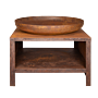 Esschert Feuerschale mit Holzlagerung 80 cm Rust