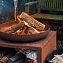 Esschert Feuerschale mit Holzlagerung 80 cm Rust