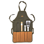 Esschert Schürze mit 4-teiliger BBQ Werkzeugset