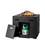 Happy C. Feuertisch Quadratisch Schwarz L&D 