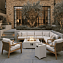 Happy Cocooning Feuertisch Estate Square 88 beige