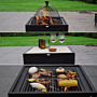 HEAT Feuerkorb 3 in 1 (Feuerkorb + BBQ + Beistelltisch)