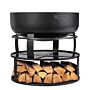 CookKing Feuerschale Sockel mit Holzaufbewahrung 62 cm