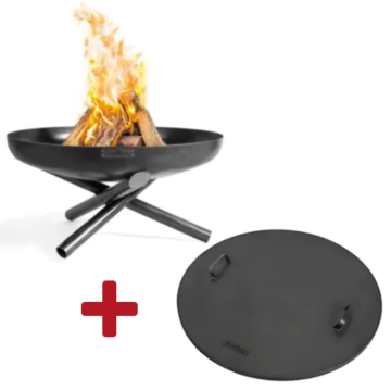 CookKing Feuerschale Indiana Ø70 cm + Deckel mit Rand