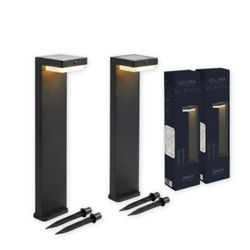 Paketangebot ZOLUNA 2x Solarleuchte mit Erdspieß Bram