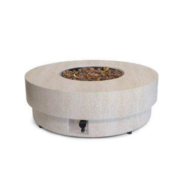 Happy Cocooning Feuertisch Estate Round 105 travertin