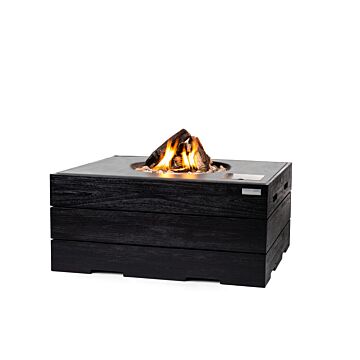 Happy Cocooning Feuertisch Teak Schwarz