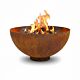 MOODZ Feuerschale Dome rostfarben mit Feuer
