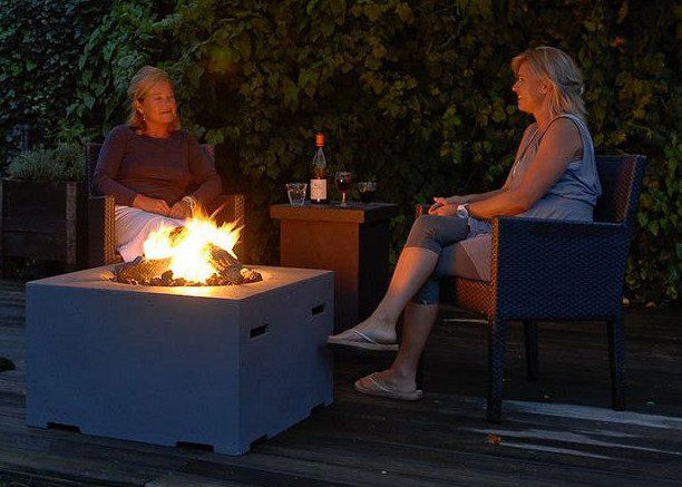 Happy Cocooning Feuertisch Quadratisch Taupe