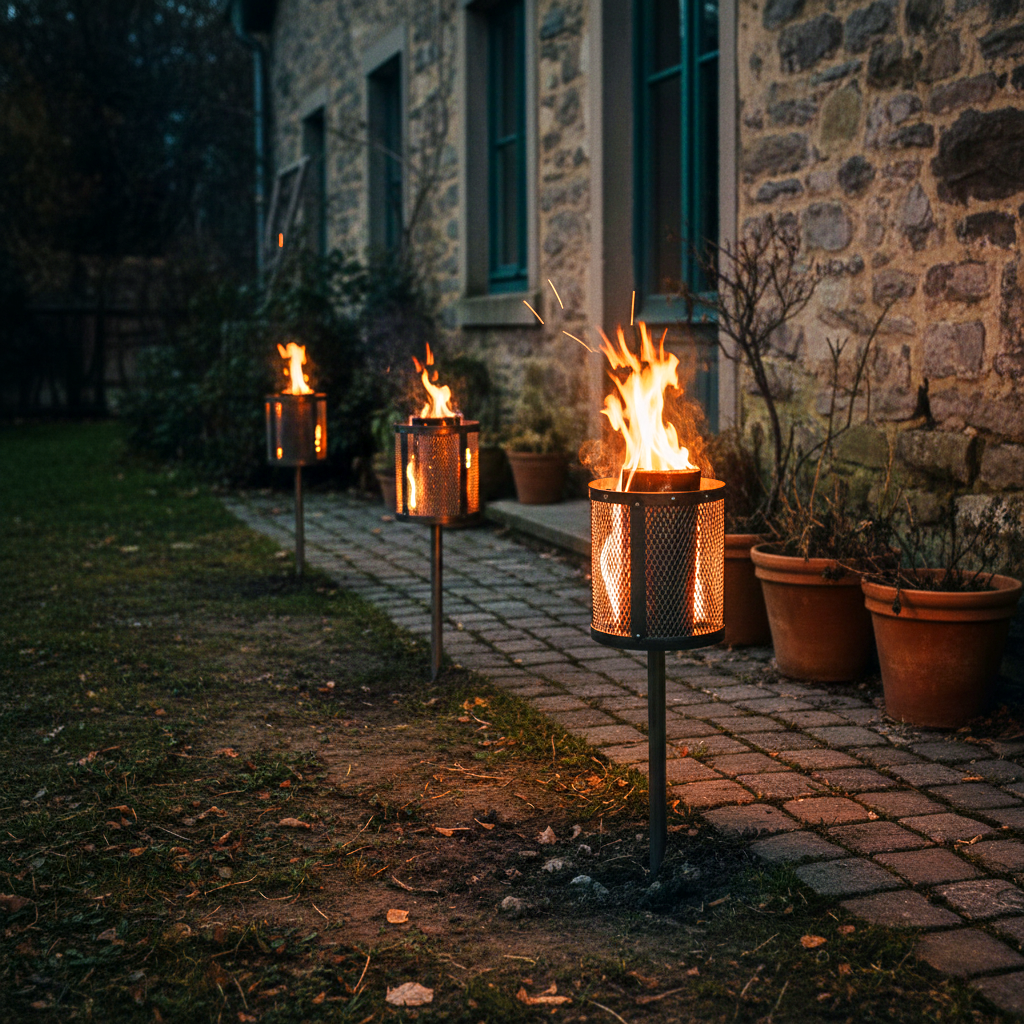 STOOQ Schwedischer Fackelhalter Highlander Rund