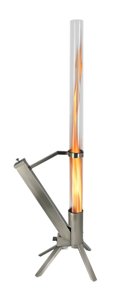 Green Flame Lounge Pellet-Kamin aus Edelstahl