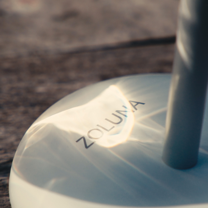 ZOLUNA Solar Tischleuchte Bobbie Weiß