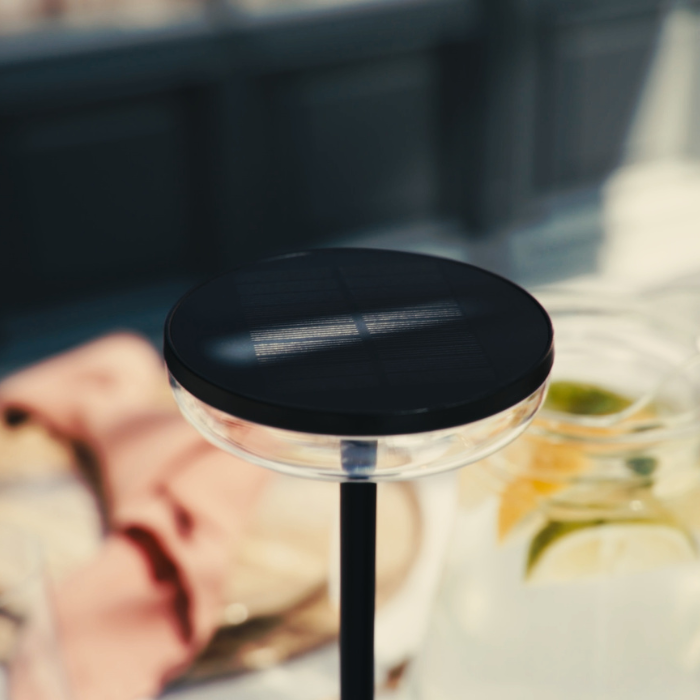 ZOLUNA Solar Tischleuchte Bobbie Schwarz