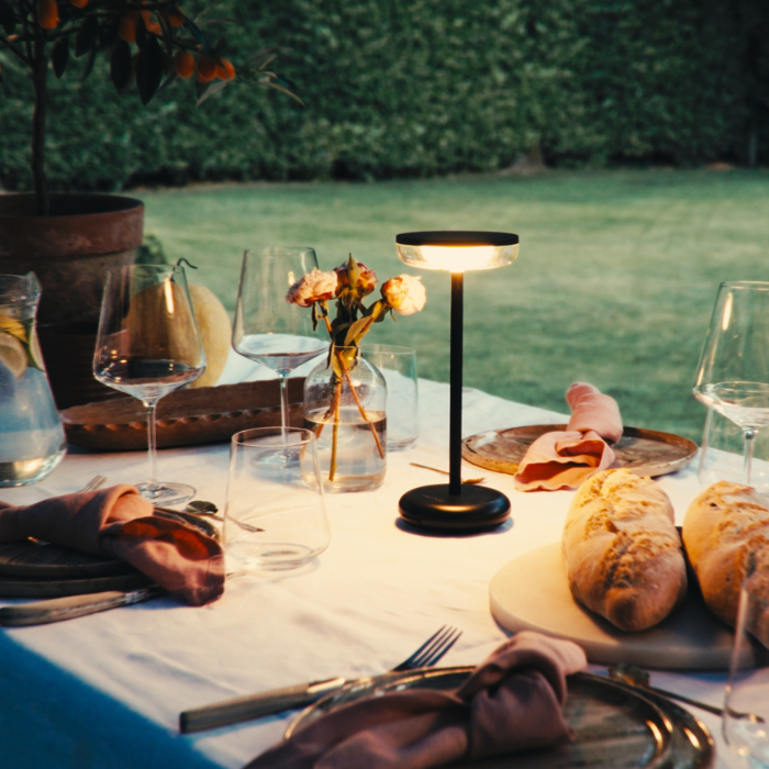 ZOLUNA Solar Tischleuchte Bobbie Schwarz