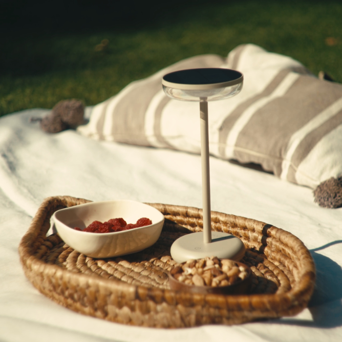ZOLUNA Solar Tischleuchte Bobbie Sand