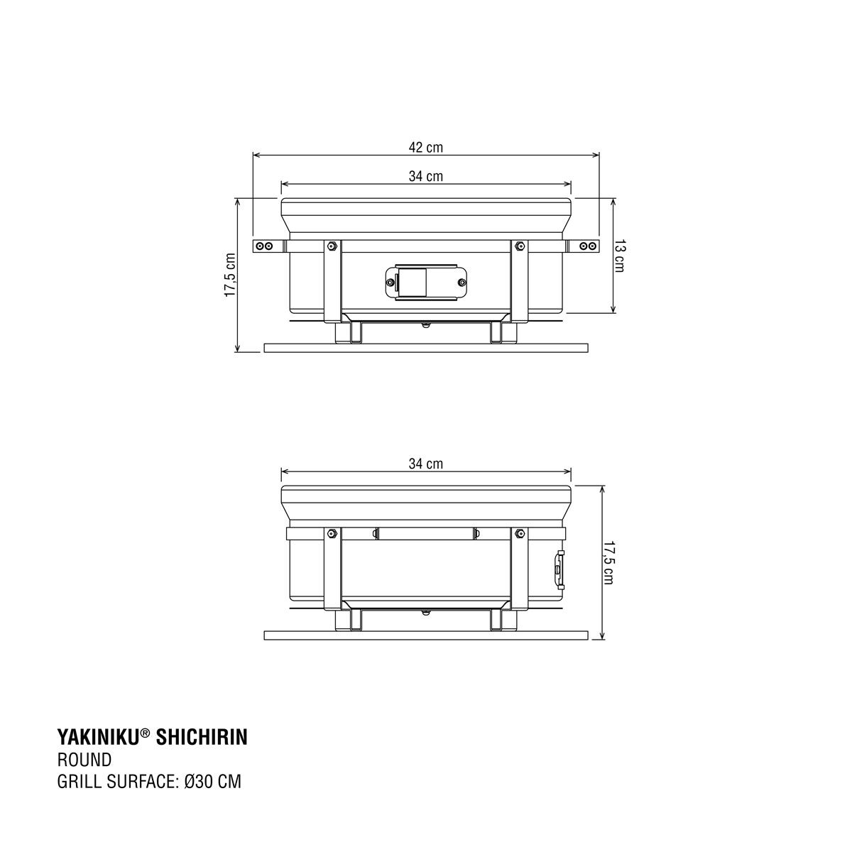 YAKINIKU Tischgrill Shichirin MEDIUM Rund