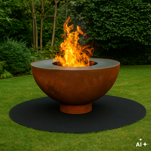 HEAT Gystad Feuerkorb mit Plancha Ø60 cm