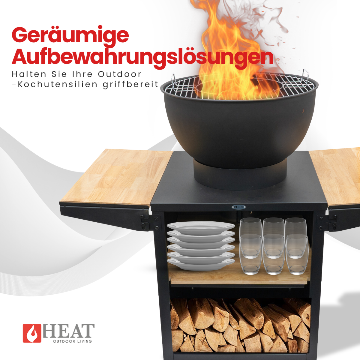 HEAT Kjok Outdoor-Küche Ø56 cm Schwarz