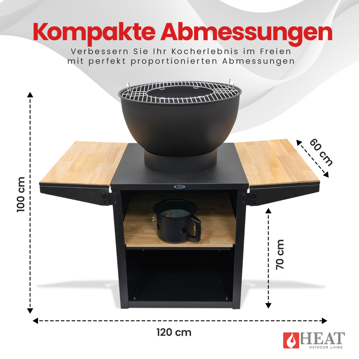 HEAT Kjok Outdoor-Küche Ø56 cm Schwarz