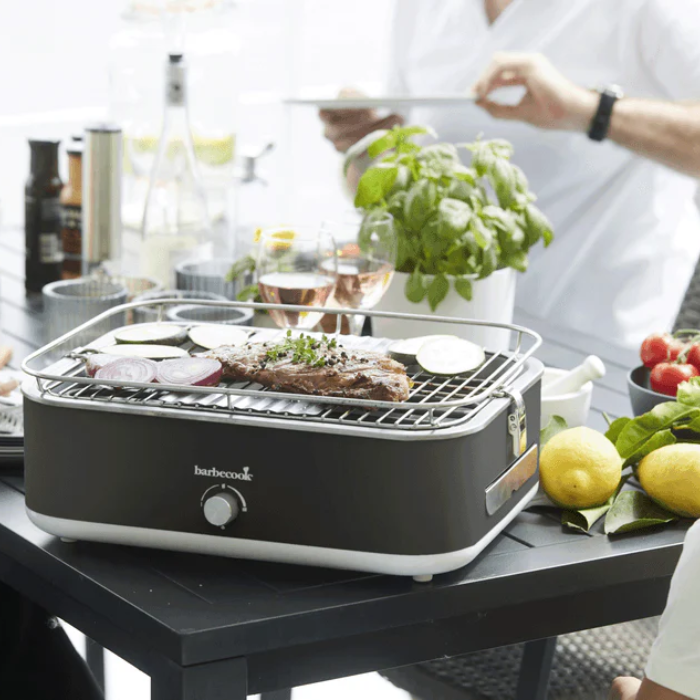  Barbecook E-Carlo Elektrischer Tischgrill Grau