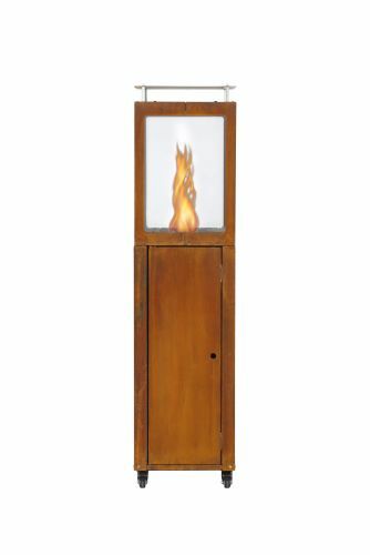 Green Flame Pellet-Terrassenheizer Cortenstahl