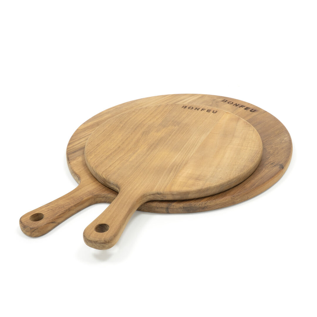 BonFeu BonTeak Pizzabrett / Servierbrett rund groß