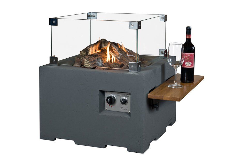 Happy C. Feuertisch Quadratisch Klein Anthrazit