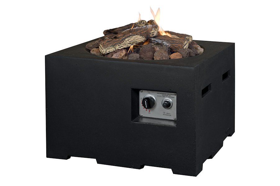 Happy C. Feuertisch Quadratisch Klein Schwarz